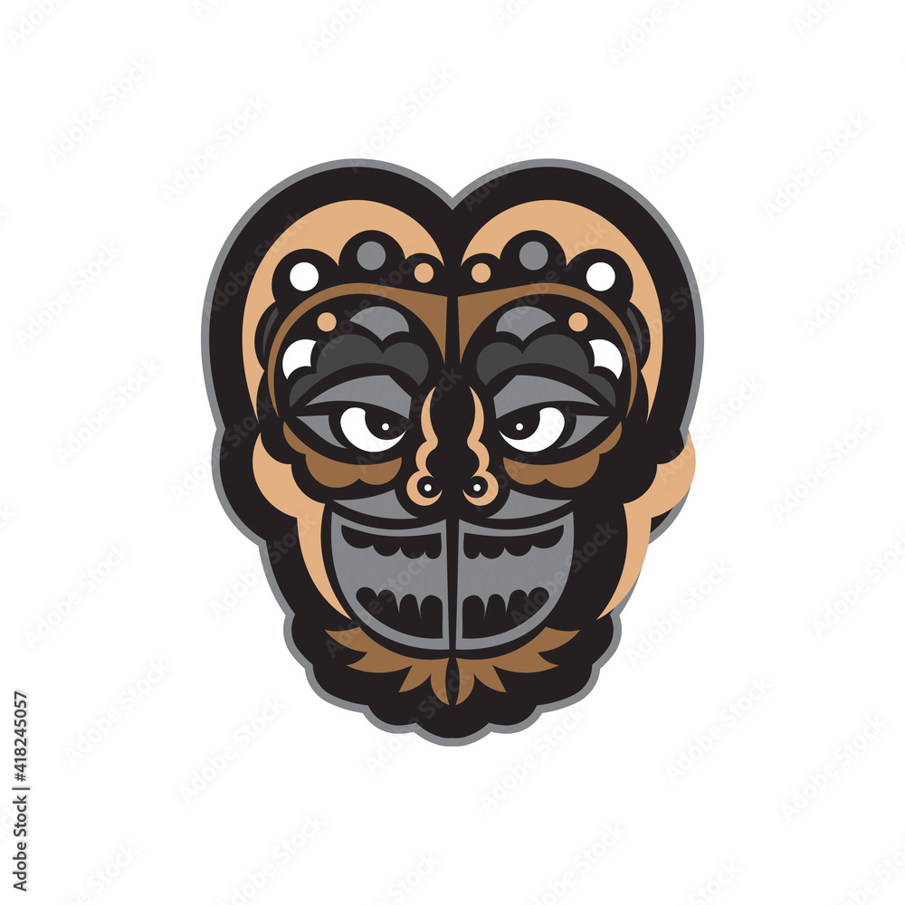 Maori or Samoan style mask. Isolated. Vector Maori or Samoan style mask. Isolated. Vector