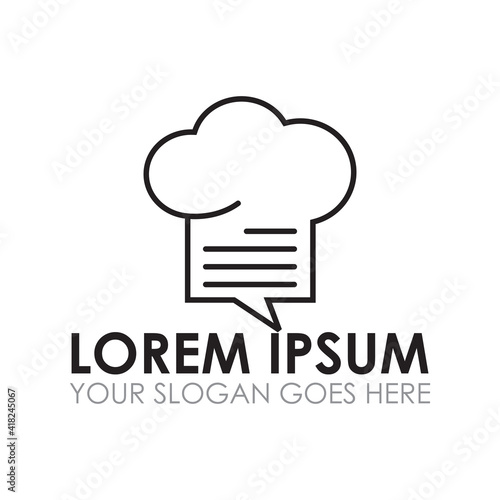 chef talk vector , restaurant logo