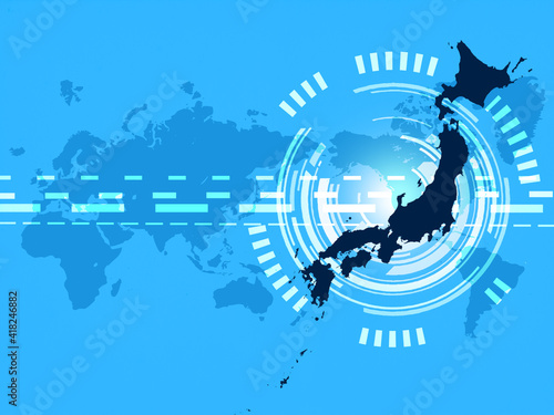 地図 世界地図 グローバル 日本地図 ビジネス背景 ビジネスイメージ 経済 貿易