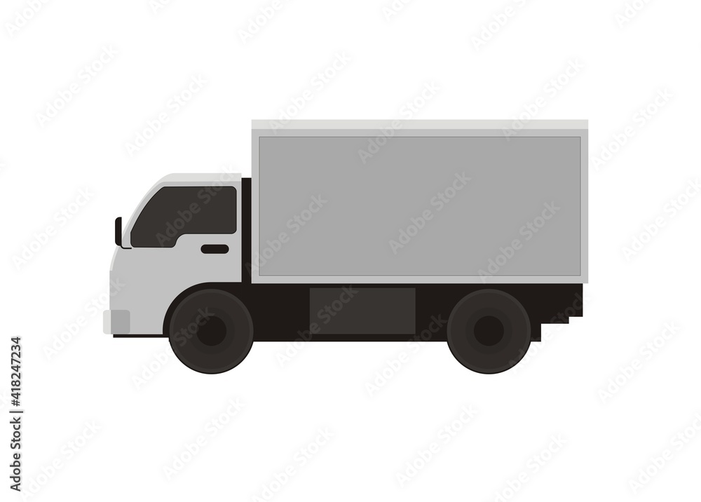 White box car. Simple flat illustration. White box car. Simple flat illustration.