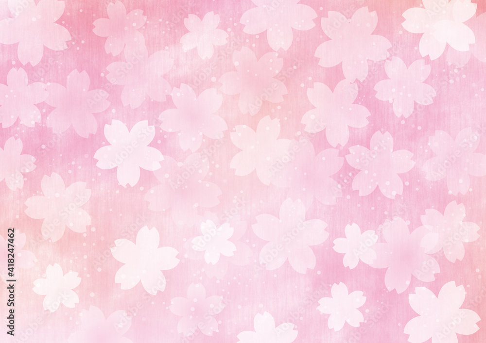 ピンクの桜 背景イラスト Stock Illustration Adobe Stock