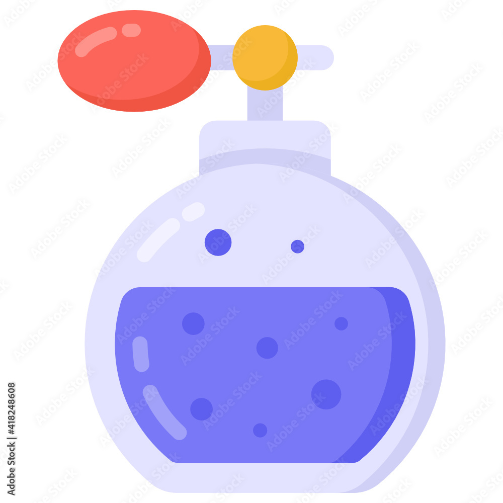 Spray bottle in flat style denoting fragrance
Spray bottle in flat style denoting fragrance