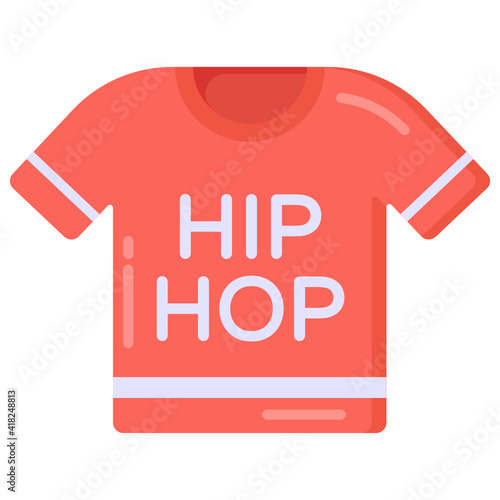 
T shirt flat style icon, men accessory 

