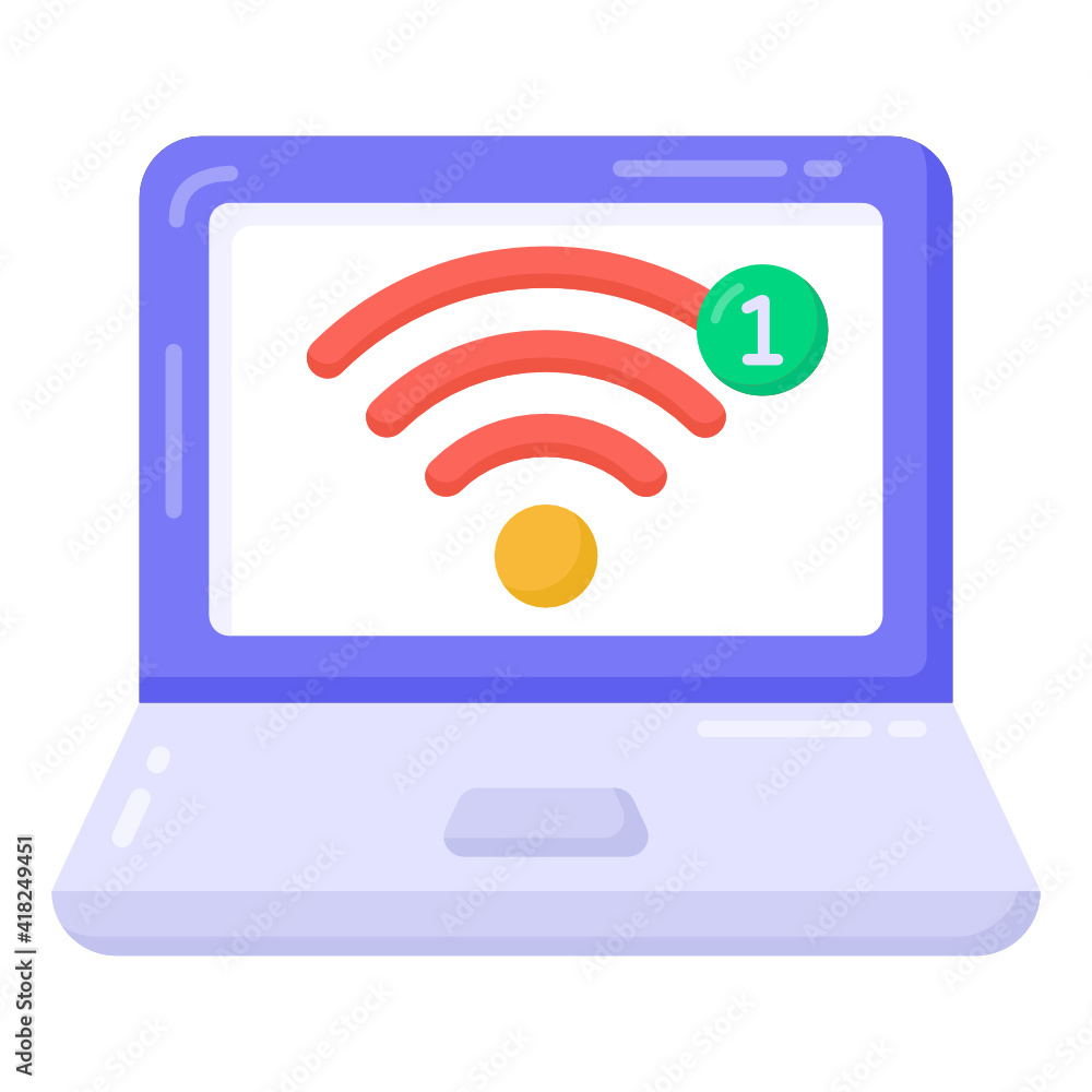 Wifi signals with exclamation sign denoting flat icon of connection warning
Wifi signals with exclamation sign denoting flat icon of connection warning