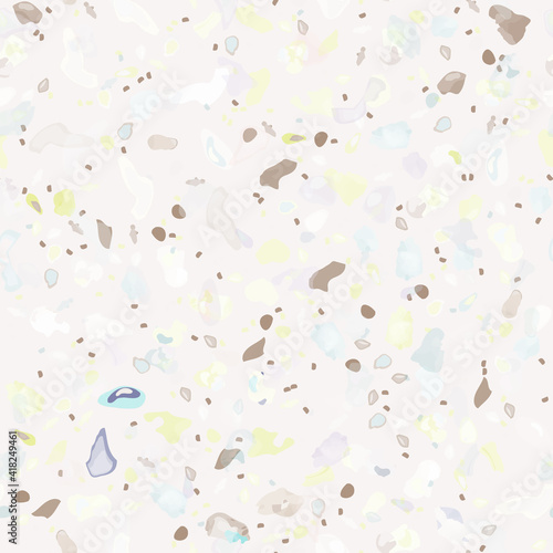 Terrazzo Texture Vector. Flooring Seamless Pattern