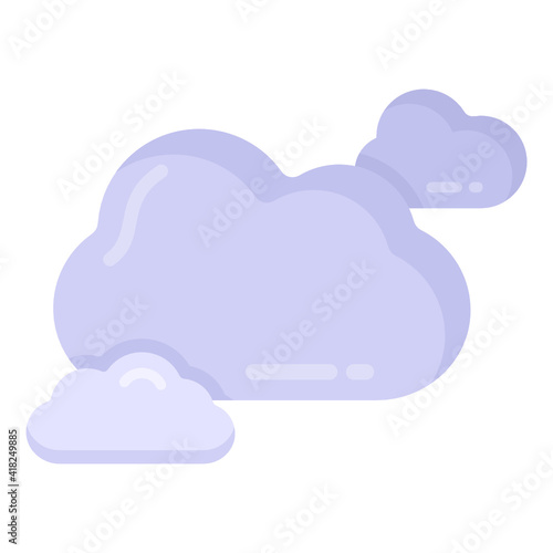 
A flat design icon of windy weather

