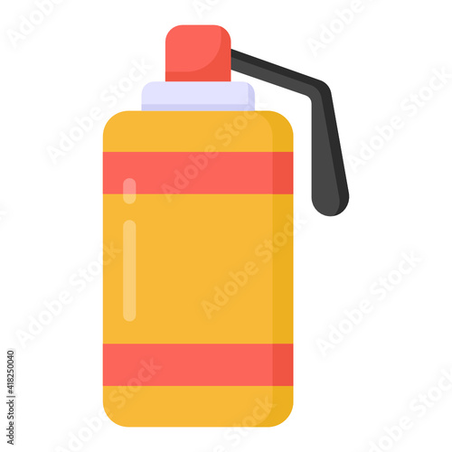 
A hand grenade icon in flat style

