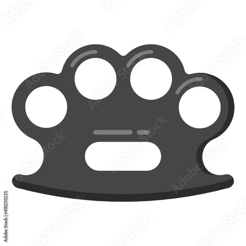 
Flat punching knuckles icon in editable style

