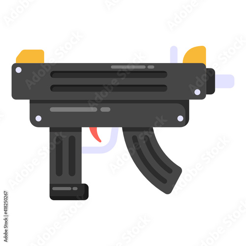  A beretta gun flat editable icon