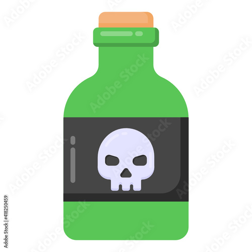 
Poison bottle isolated on white background

