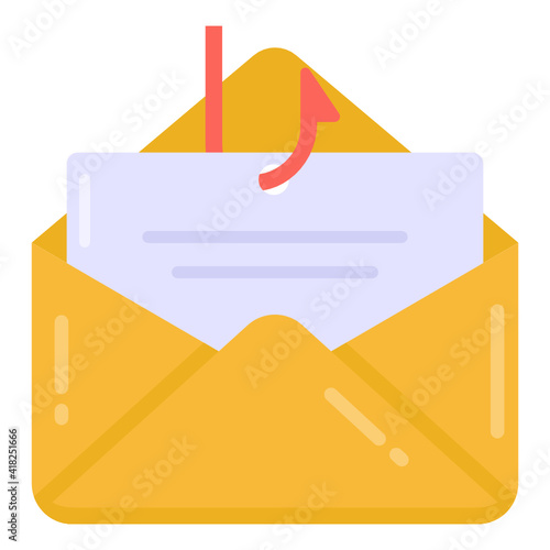 
Email phishing in flat style icon, editable vector 

