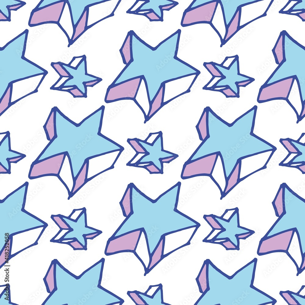Stars line style pattern, vector seamless background. Decorative illustration, good for printing. Stars line style pattern, vector seamless background. Decorative illustration, good for printing.