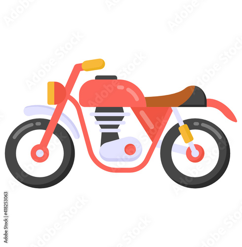 
Icon of scooter, flat design 


