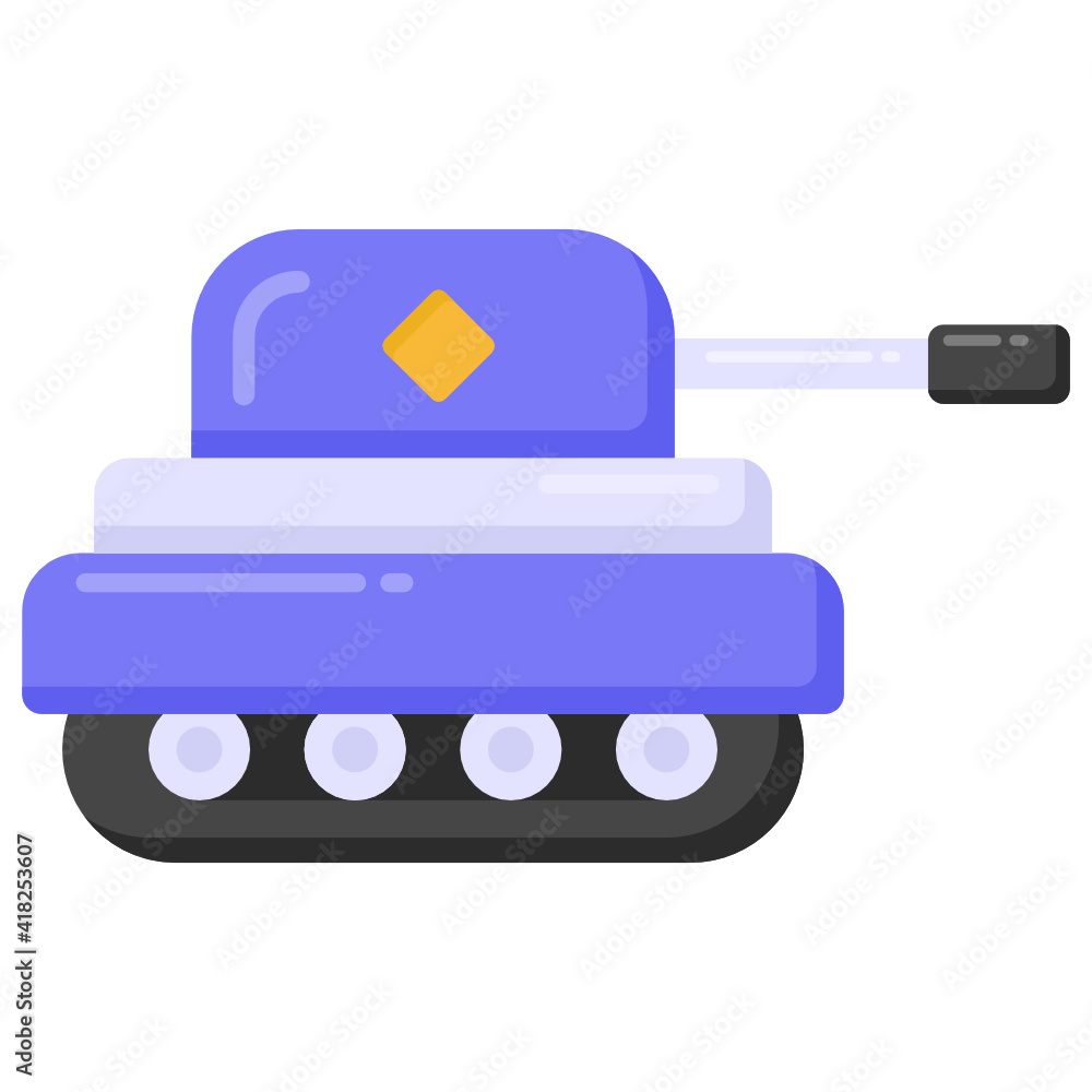 Army tank flat style icon, weapon vehicle
Army tank flat style icon, weapon vehicle