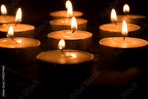 Candles that shine in the dark 