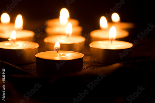 Candles that shine in the dark 