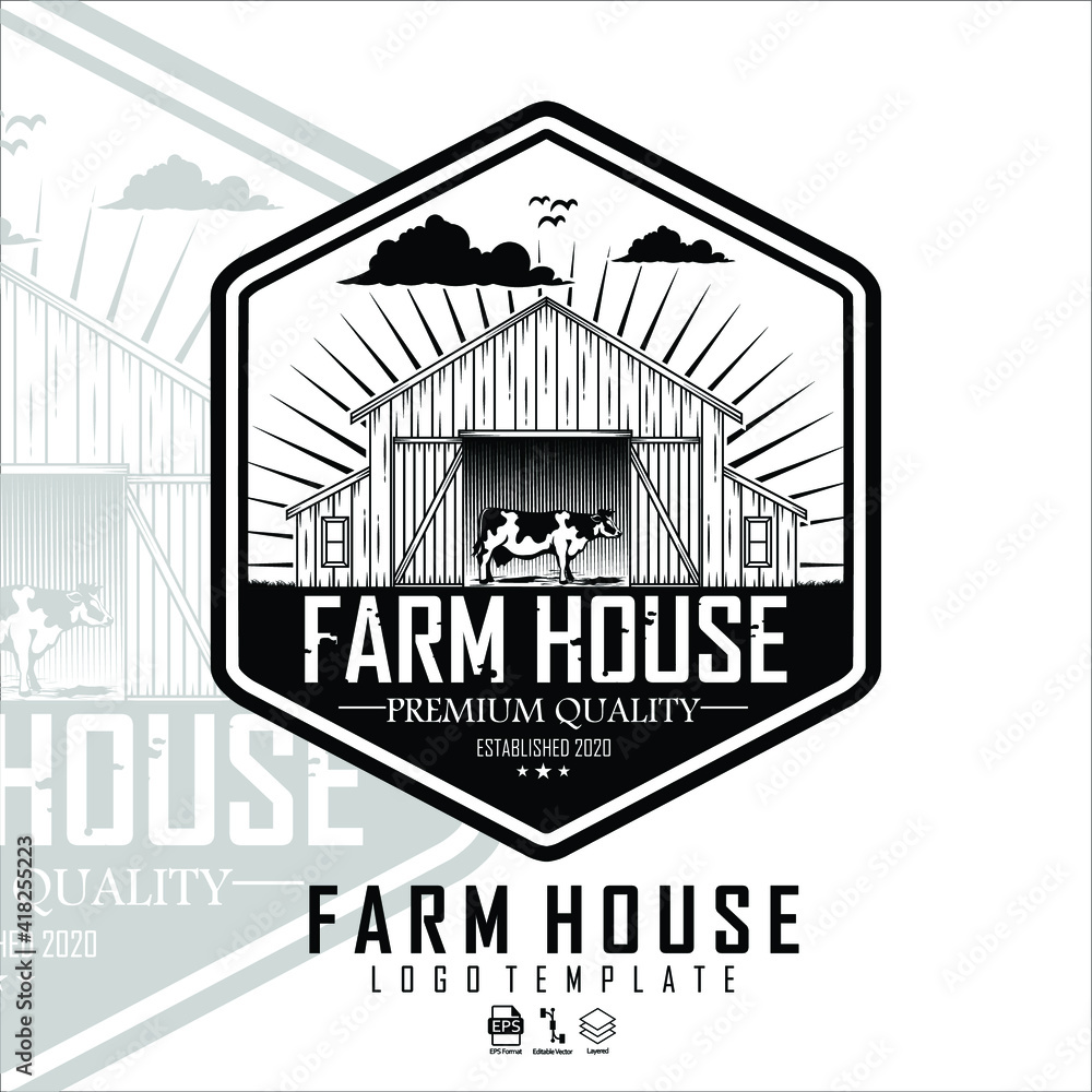 Fototapeta premium FARM HOUSE LOGO TEMPLATE