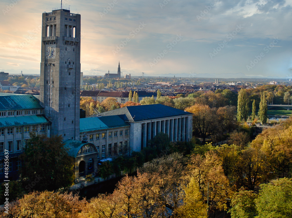 German Museum or Deutsches Museum in Munich, Germany, the world's largest museum of science and technology