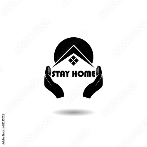 Stay Home icon with shadow