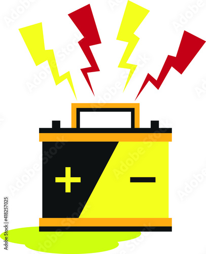 Defective battery. Battery problems. Car battery.