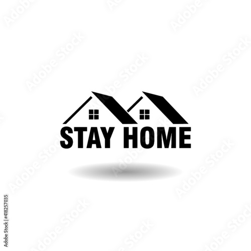 Stay Home icon with shadow