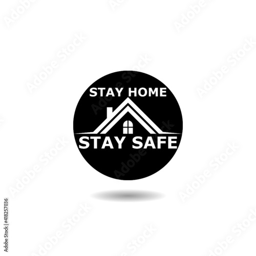 Stay Home icon with shadow