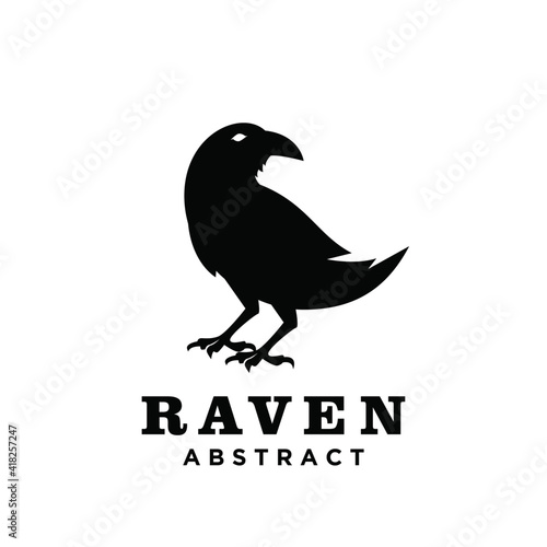 Black Raven logo icon design