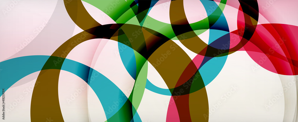 Ring geometric shapes, o letter repetition wallpaper. Abstract background for business or technology presentations, internet posters or web brochure covers Ring geometric shapes, o letter repetition wallpaper. Abstract background for business or technology presentations, internet posters or web brochure covers