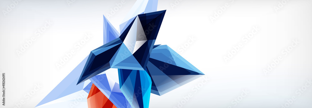 Vector 3d triangles and pyramids abstract background for business or technology presentations, internet posters or web brochure covers Vector 3d triangles and pyramids abstract background for business or technology presentations, internet posters or web brochure covers