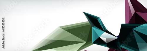 Vector 3d triangles and pyramids abstract background for business or technology presentations, internet posters or web brochure covers