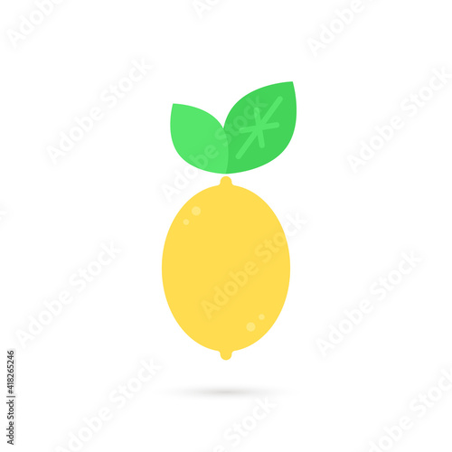 yellow citron or lemon icon