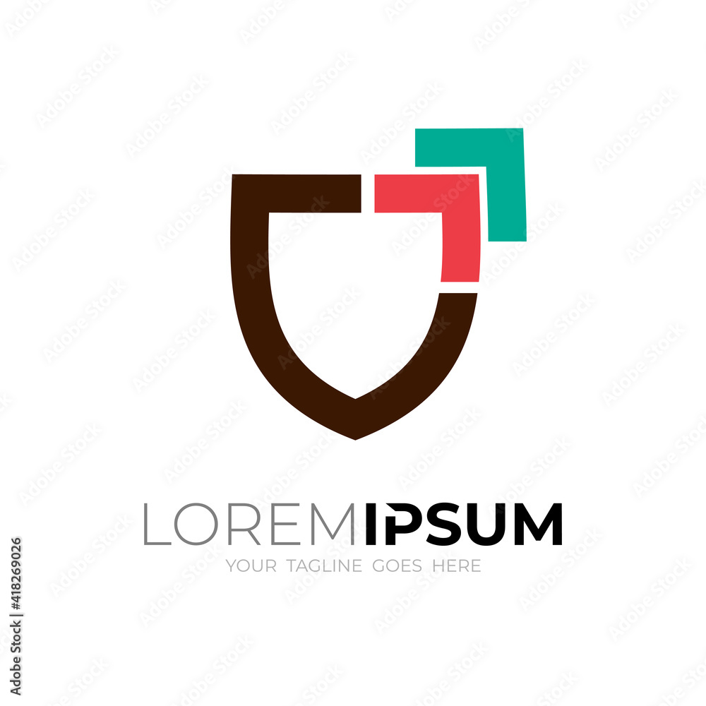 Simple shield logo with arrow design combination, ready for your Simple shield logo with arrow design combination, ready for your