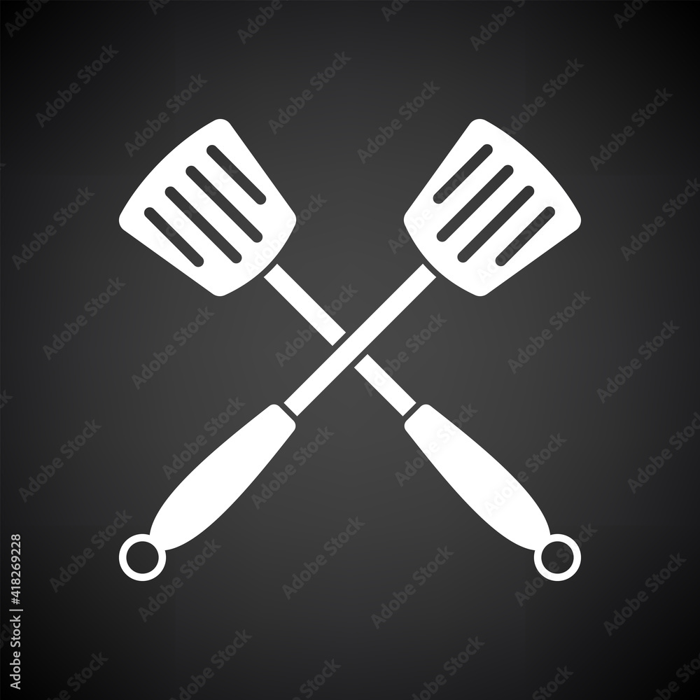 Crossed Frying Spatula Crossed Frying Spatula