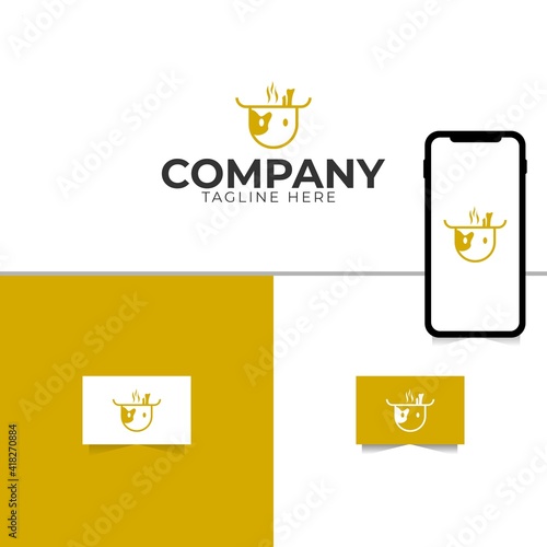 Beef Broth Logo Design Template