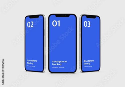 Smartphone Mockup | Fully Editable File, Replaceable Screen, Separated Shadow and Background | 6k Resolution | Help File