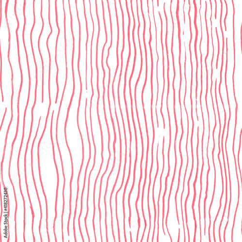 Seamless hand drawn pattern. Chaotic vertical marker lines