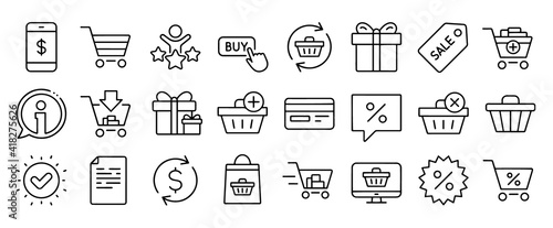 hand drawn set of icons