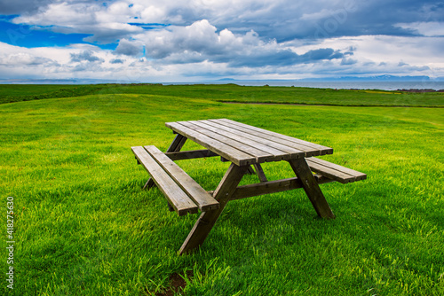 Picnic table in Iceland