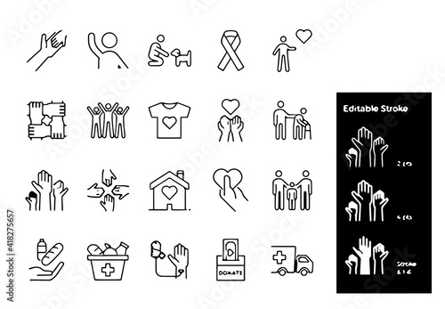 set of icons of people