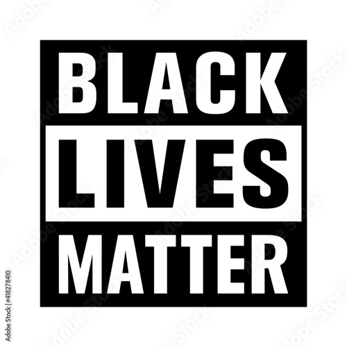 Black Lives Matter or BLM social justice racial equality movement vector icon or sign for apps and print
