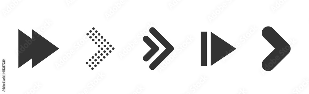 Arrows collection. Modern graphic direction signs computer screen arrows set Arrows collection. Modern graphic direction signs computer screen arrows set