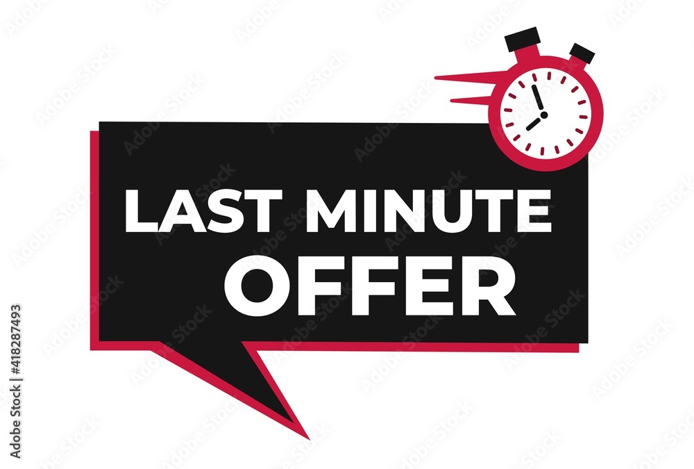 Last minute promotion or retail. Last minute offer watch countdown. Banner design template for marketing. Last minute promotion or retail. Last minute offer watch countdown. Banner design template for marketing.