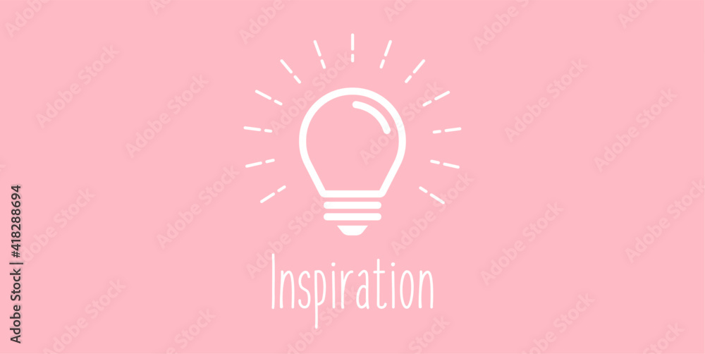 Light bulb (business inspiration) vector banner illustration