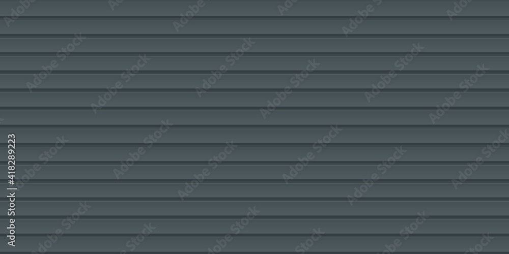 Vector seamless pattern of black wavy slate. Galvanized iron sheet. Colored corrugated metal roofing sheet texture background. Metal roof, metal siding, profiled sheeting for covering or fencing. Vector seamless pattern of black wavy slate. Galvanized iron sheet. Colored corrugated metal roofing sheet texture background. Metal roof, metal siding, profiled sheeting for covering or fencing.
