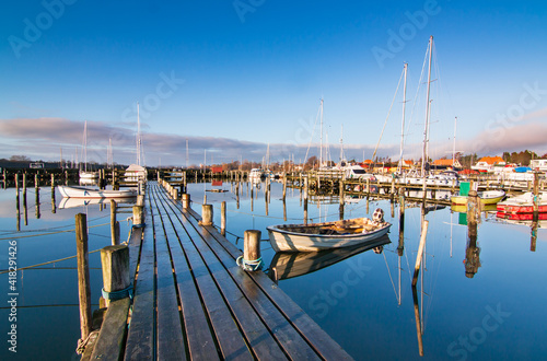 marina at sunset