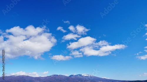 冬の浅間山・浅間連峰 タイムラプス 長野県
