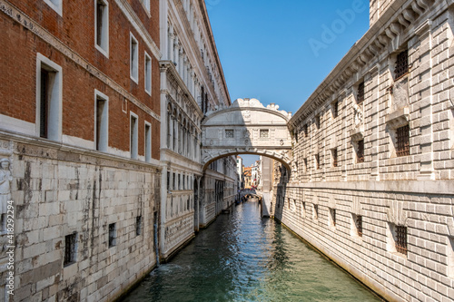 Canal in the historic city centre. Venice, Italy.