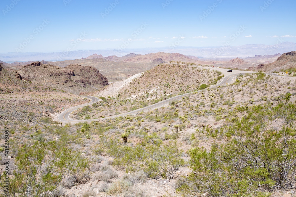 Historic Route 66 at Sitgreaves Pass in Arizona, USA Historic Route 66 at Sitgreaves Pass in Arizona, USA