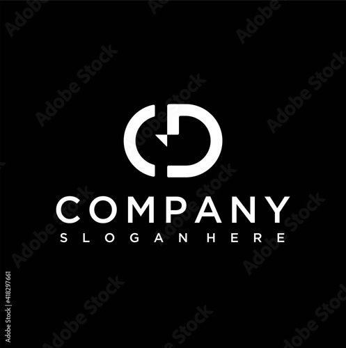 Letter cd logo, letter cd logo design vector illustration, letter cd logo design template vector stock illustration
