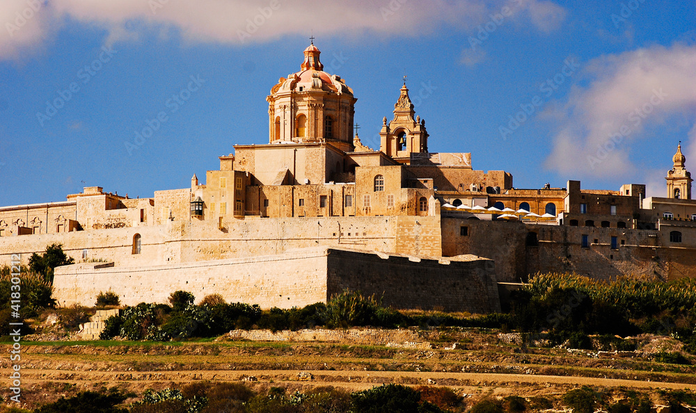 Metropolitan Cathedral of Saint Paul in the ancient Mdina city in Malta island